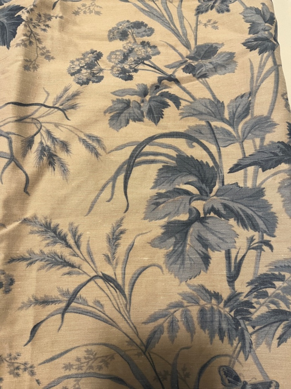 Vintage TALBOTS Silk Linen Floral Skirt with Blue Floral Print - Picture 7 of 12